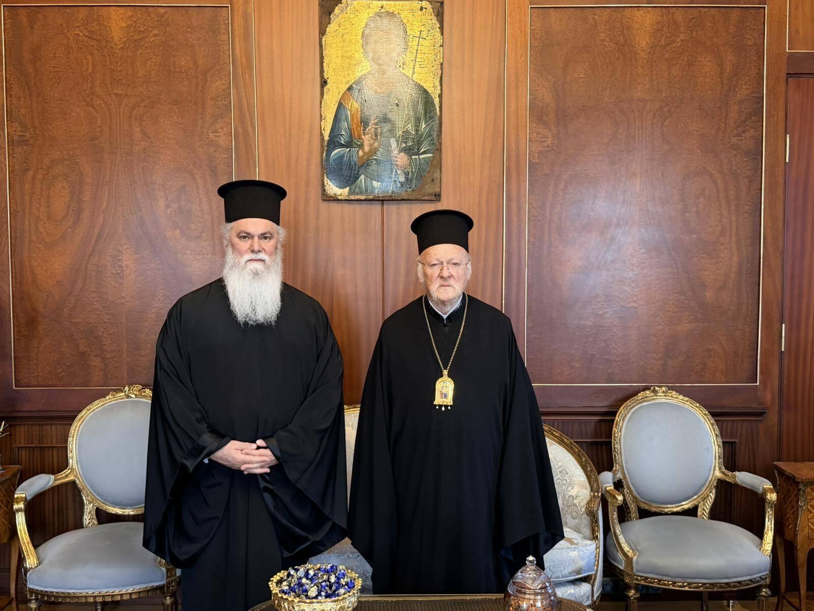 Επίσκεψη του Σεβασμιωτάτου Μητροπολίτου Καλαβρύτων και Αιγιαλείας κ. Ιερωνύμου στον Παναγιώτατο Οικουμενικό Πατριάρχη κ.κ. Βαρθολομαίο