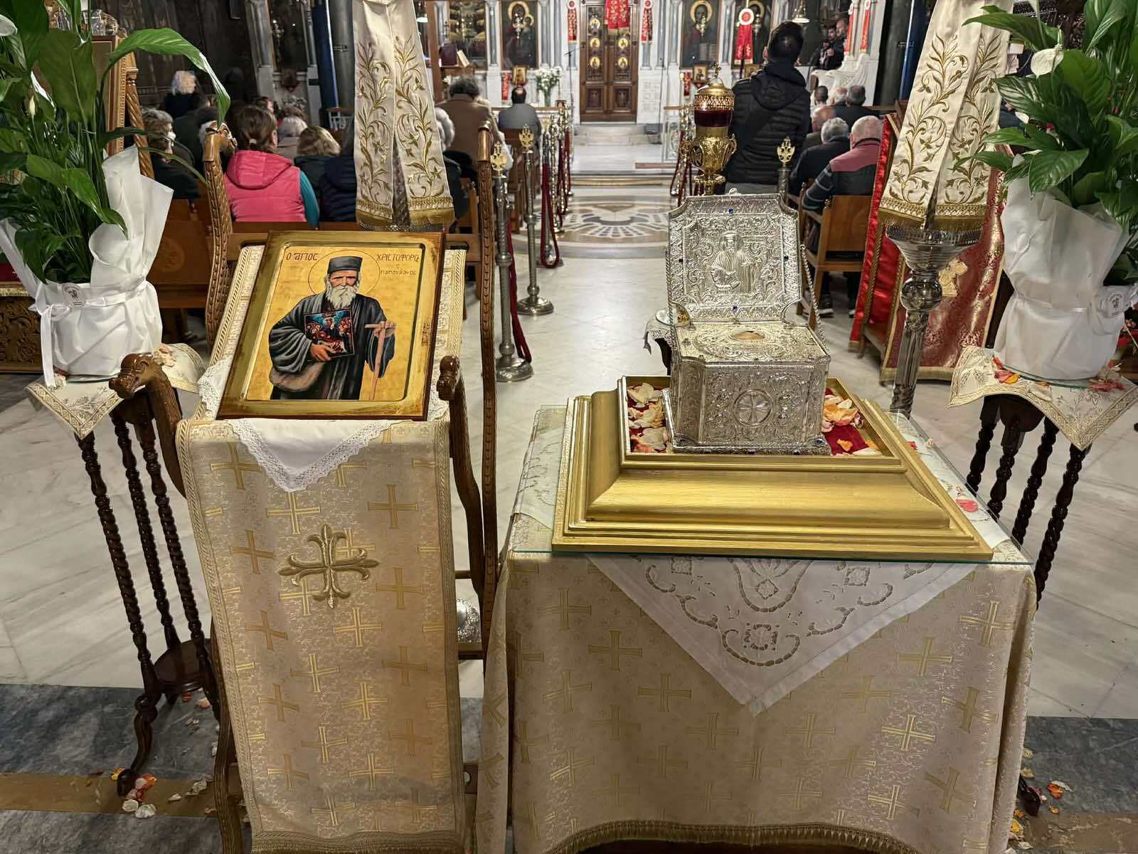 Η Τιμία Κάρα του Αγίου Χριστοφόρου του Παπουλάκου στον Ιερό Ναό Αγίων Πάντων Καλλιθέας της Ιεράς Αρχιεπισκοπής Αθηνών