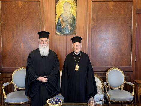 Επίσκεψη του Σεβασμιωτάτου Μητροπολίτου Καλαβρύτων και Αιγιαλείας κ. Ιερωνύμου στον Παναγιώτατο Οικουμενικό Πατριάρχη κ.κ. Βαρθολομαίο